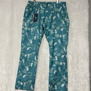 William Murray Pants Men 38x34 Blue Camouflage Critter Golf Performance NWT
